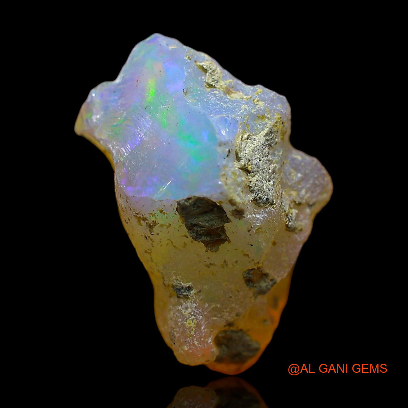 5.00 Cts Natural Ethiopian Fire Opal Loose Gemstone Fancy Rough 17x10x8 mm E-348
