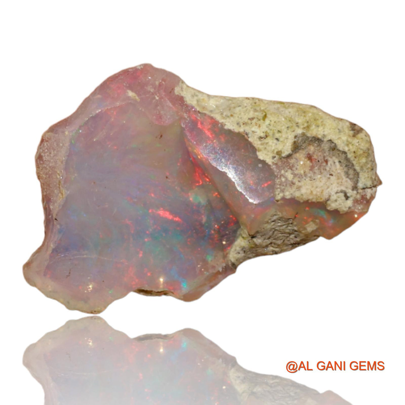 3.00 Cts Natural Ethiopian Fire Opal Loose Gemstone Fancy Rough 19x14x4 mm E-34
