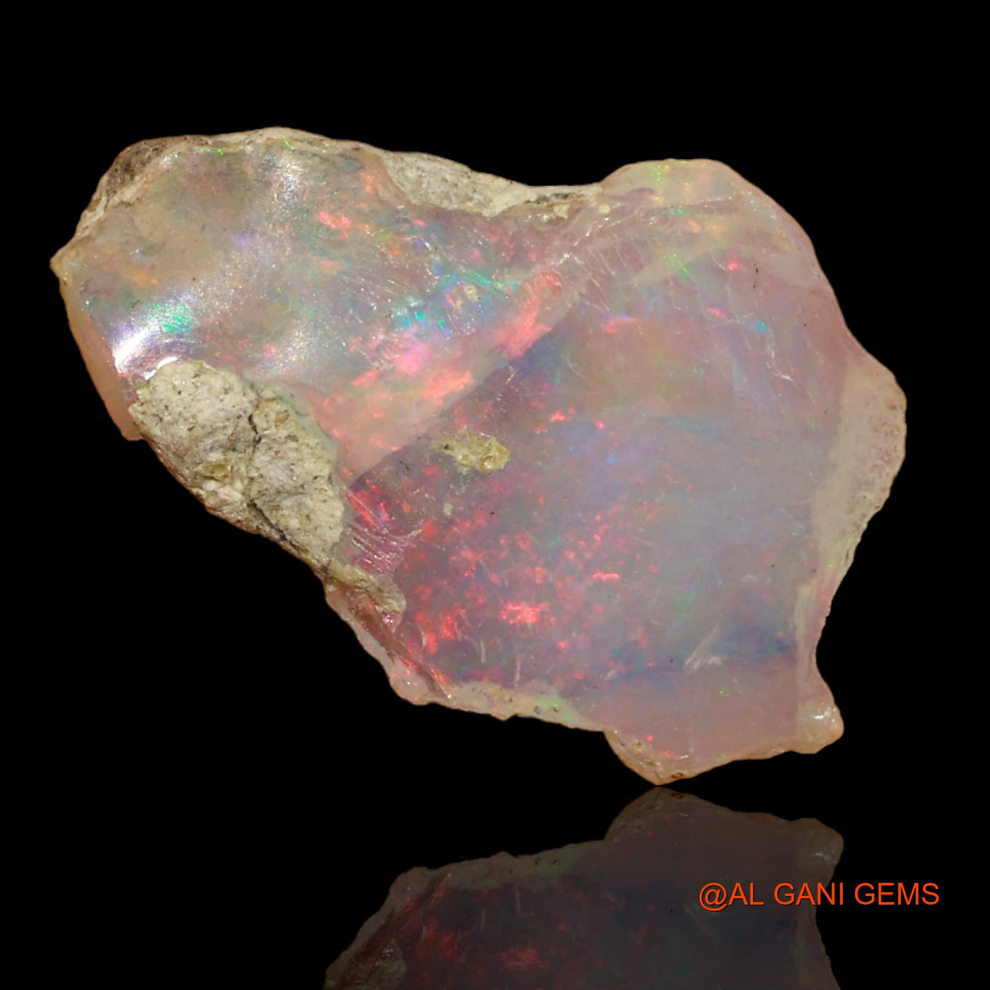 3.00 Cts Natural Ethiopian Fire Opal Loose Gemstone Fancy Rough 19x14x4 mm E-34