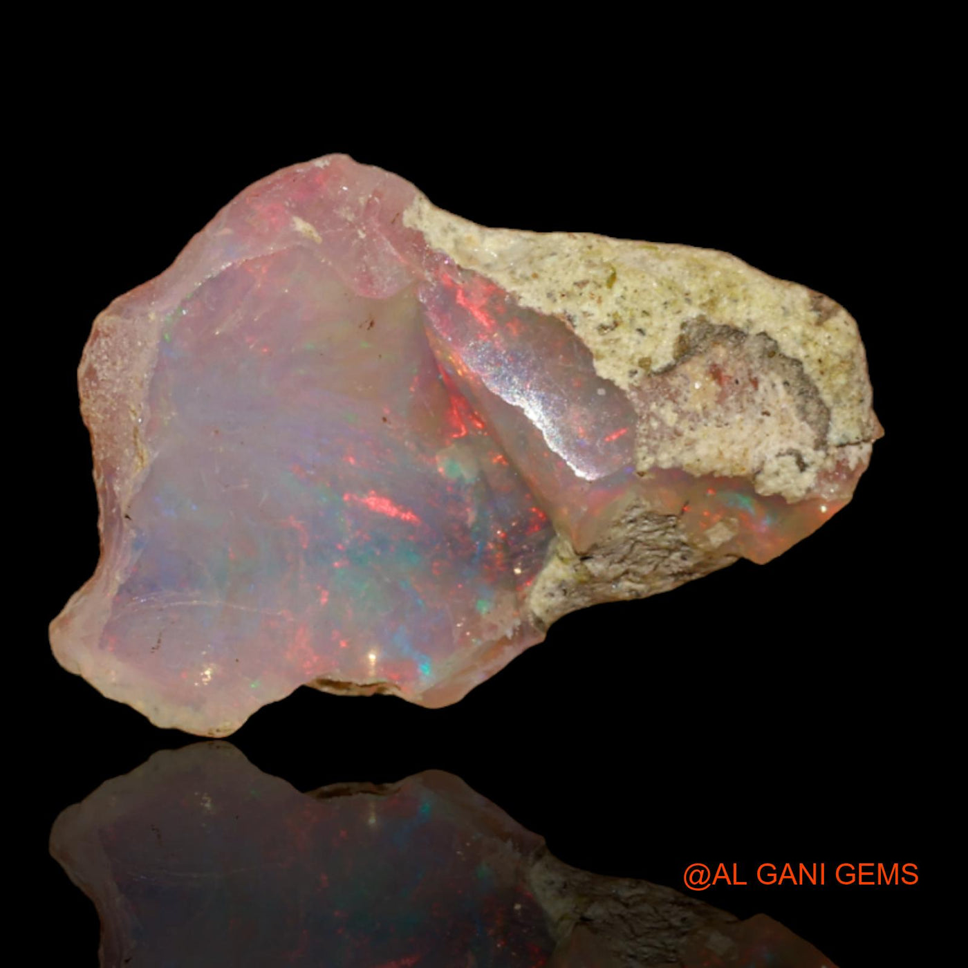 3.00 Cts Natural Ethiopian Fire Opal Loose Gemstone Fancy Rough 19x14x4 mm E-34