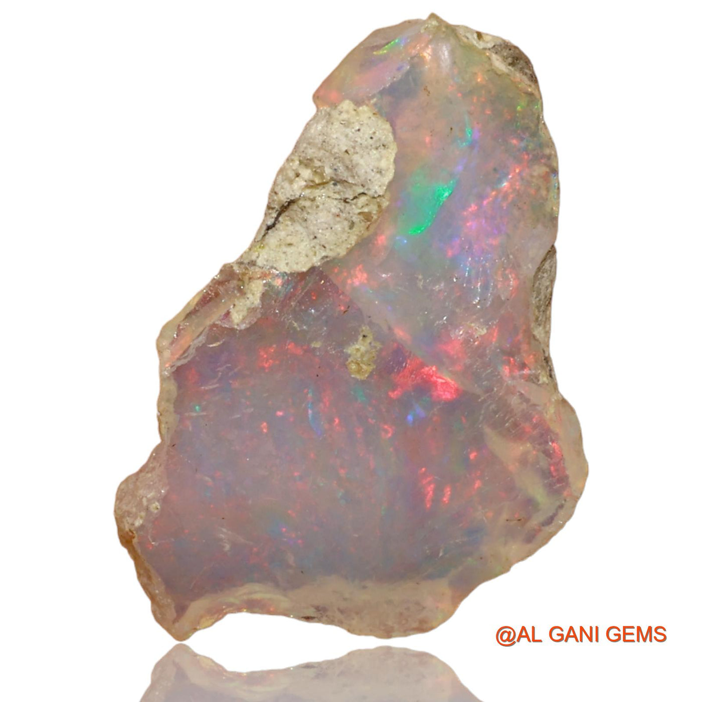 3.00 Cts Natural Ethiopian Fire Opal Loose Gemstone Fancy Rough 19x14x4 mm E-34