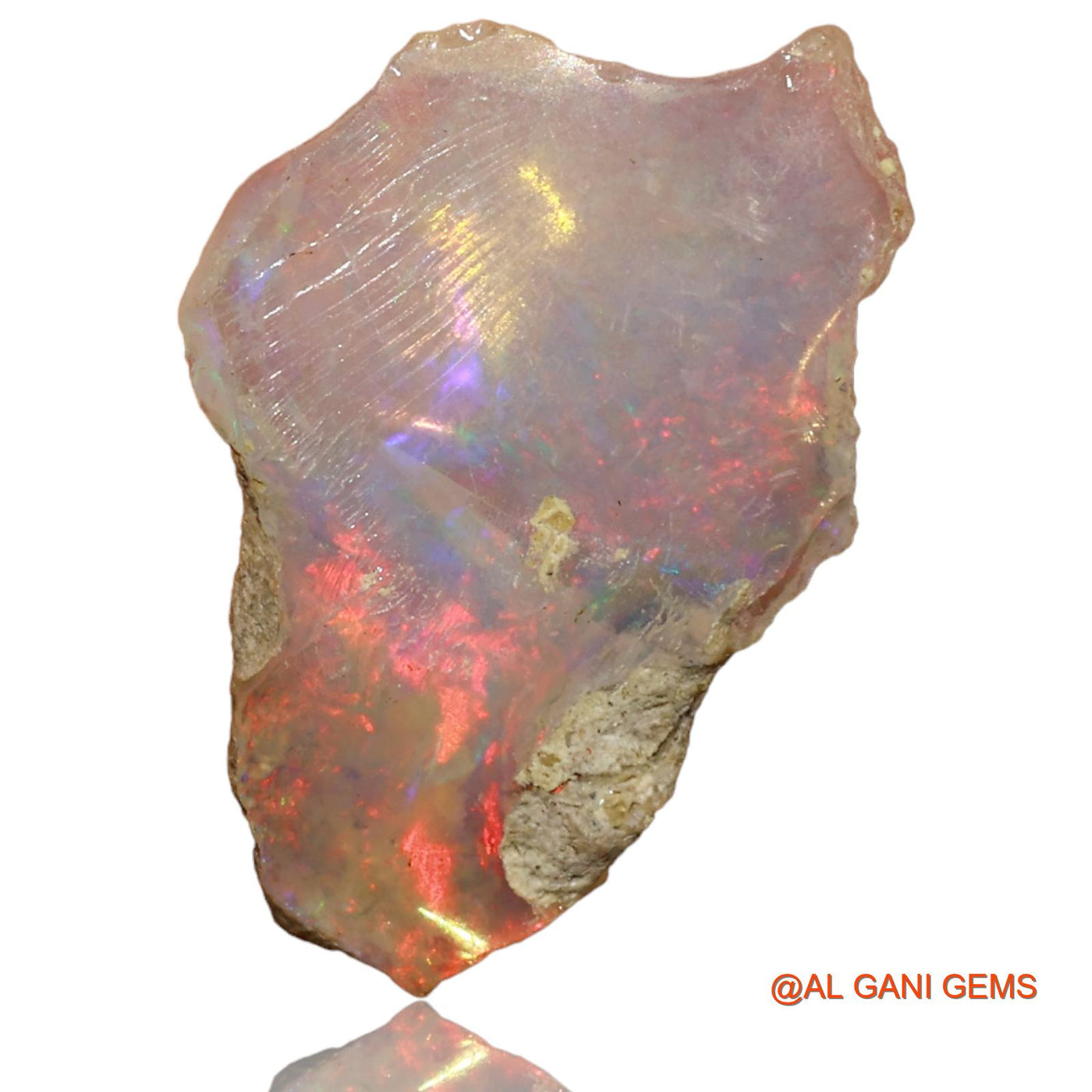 3.00 Cts Natural Ethiopian Fire Opal Loose Gemstone Fancy Rough 19x14x4 mm E-34