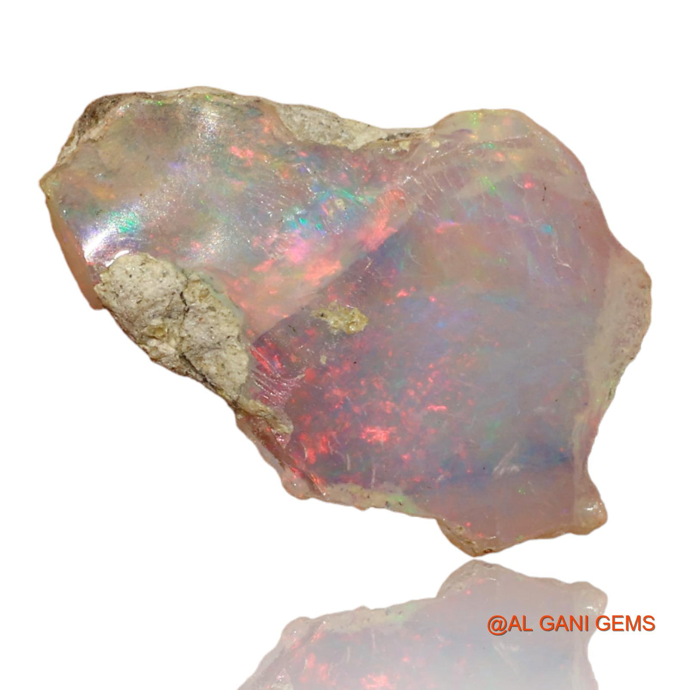 3.00 Cts Natural Ethiopian Fire Opal Loose Gemstone Fancy Rough 19x14x4 mm E-34
