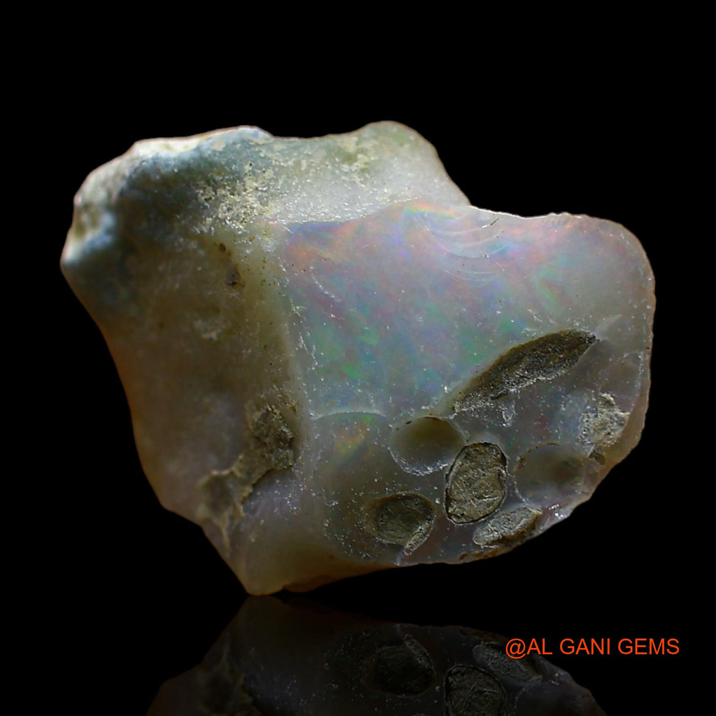 Natural Fire Opal Gemstone 5.00 Cts Loose Fancy Rough From Ethiopia 16x12x9 mm E-350