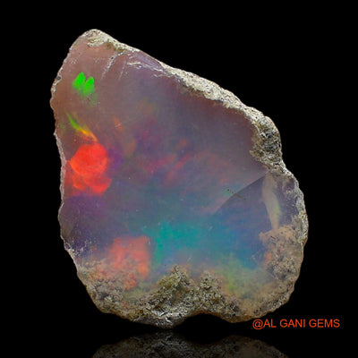 Natural Fire Opal Gemstone 2.00 Cts Loose Fancy Rough From Ethiopia 17x13x3 mm E-351
