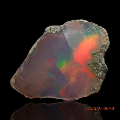 Natural Fire Opal Gemstone 2.00 Cts Loose Fancy Rough From Ethiopia 17x13x3 mm E-351