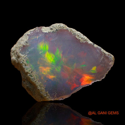 Natural Fire Opal Gemstone 2.00 Cts Loose Fancy Rough From Ethiopia 17x13x3 mm E-351