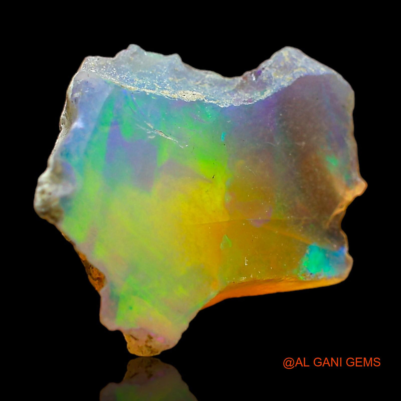 3.00 Cts Unheated Ethiopian Fire Opal Loose Gemstone Fancy Rough Natural 15x12x6 mm E-352
