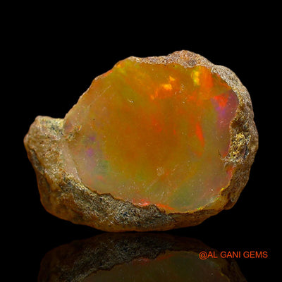 3.00 Cts Unheated Ethiopian Fire Opal Loose Gemstone Fancy Rough Natural 15x11x3 mm E-353