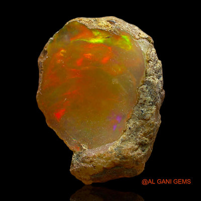 3.00 Cts Unheated Ethiopian Fire Opal Loose Gemstone Fancy Rough Natural 15x11x3 mm E-353