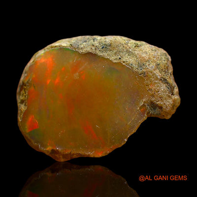 3.00 Cts Unheated Ethiopian Fire Opal Loose Gemstone Fancy Rough Natural 15x11x3 mm E-353