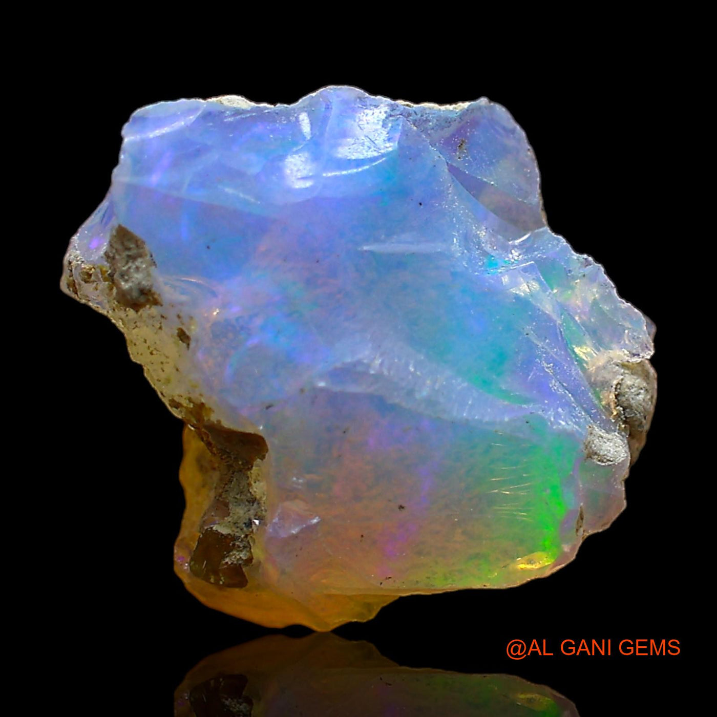 4.00 Cts Natural Ethiopian Fire Opal Loose Gemstone Fancy Rough 15x13x7 mm E-354
