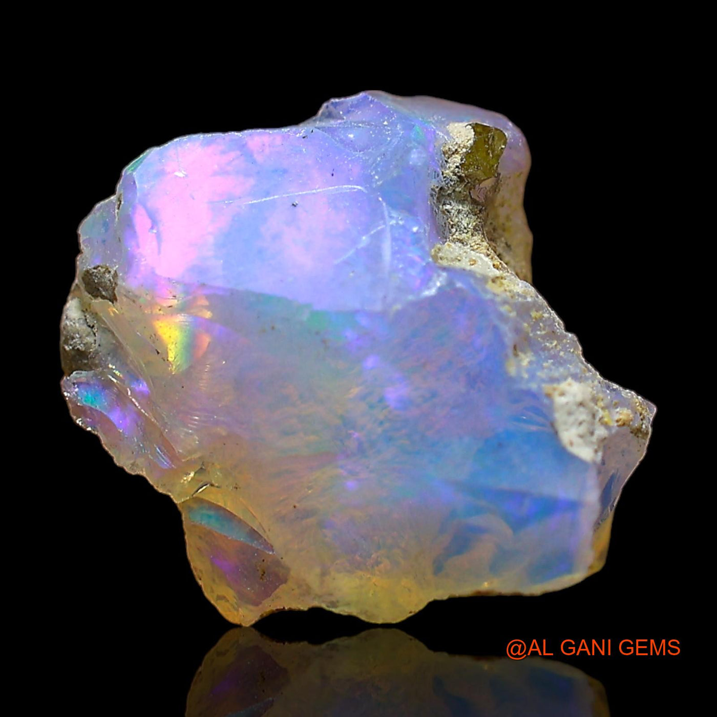 4.00 Cts Natural Ethiopian Fire Opal Loose Gemstone Fancy Rough 15x13x7 mm E-354