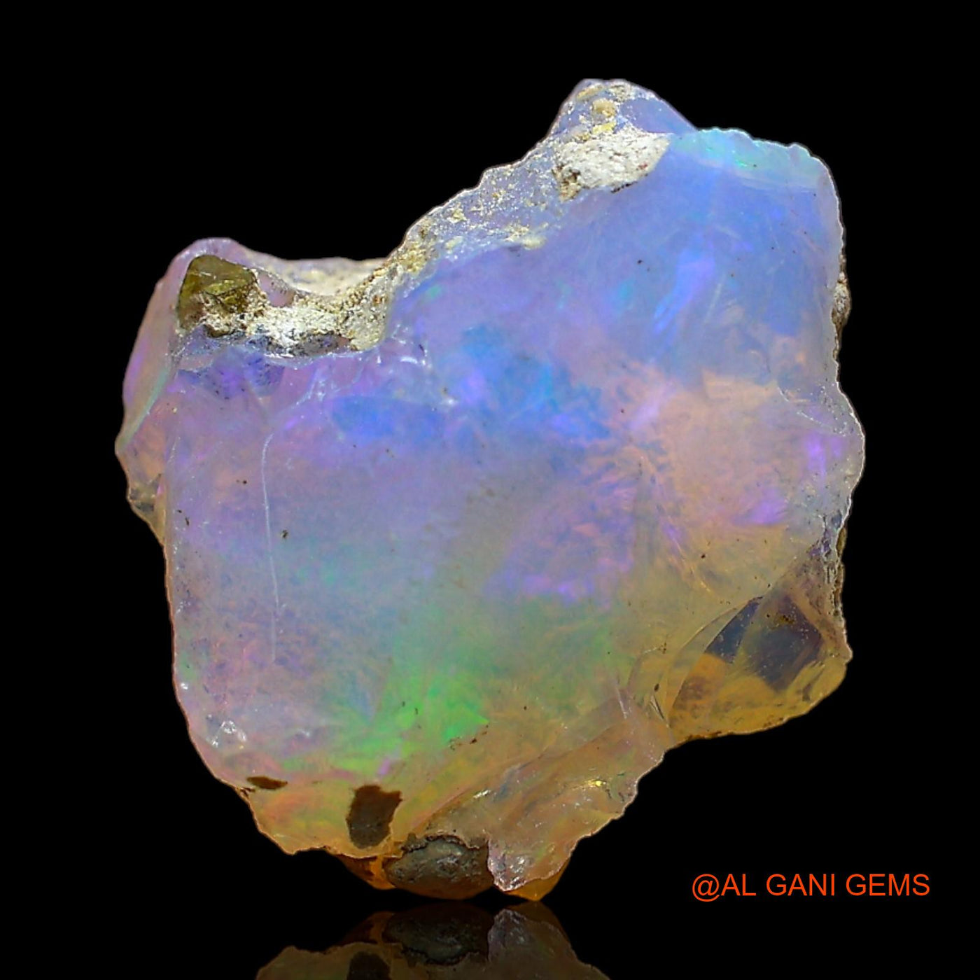 4.00 Cts Natural Ethiopian Fire Opal Loose Gemstone Fancy Rough 15x13x7 mm E-354