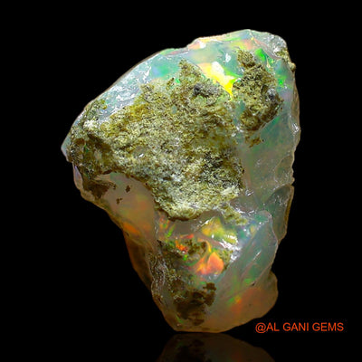 Natural Fire Opal Gemstone 5.00 Cts Loose Fancy Rough From Ethiopia 14x11x9 mm E-355