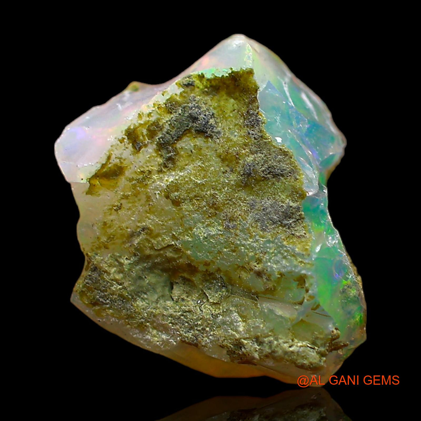 Natural Fire Opal Gemstone 5.00 Cts Loose Fancy Rough From Ethiopia 14x11x9 mm E-355