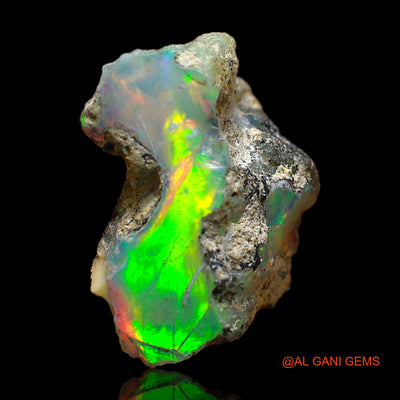 Natural Fire Opal Gemstone 4.00 Cts Loose Fancy Rough From Ethiopia 14x12x6 mm E-357