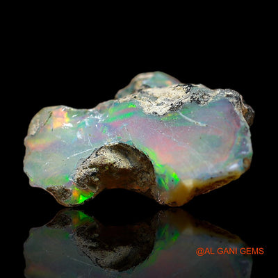 Natural Fire Opal Gemstone 4.00 Cts Loose Fancy Rough From Ethiopia 14x12x6 mm E-357