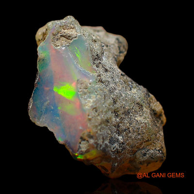 Natural Fire Opal Gemstone 4.00 Cts Loose Fancy Rough From Ethiopia 14x12x6 mm E-357
