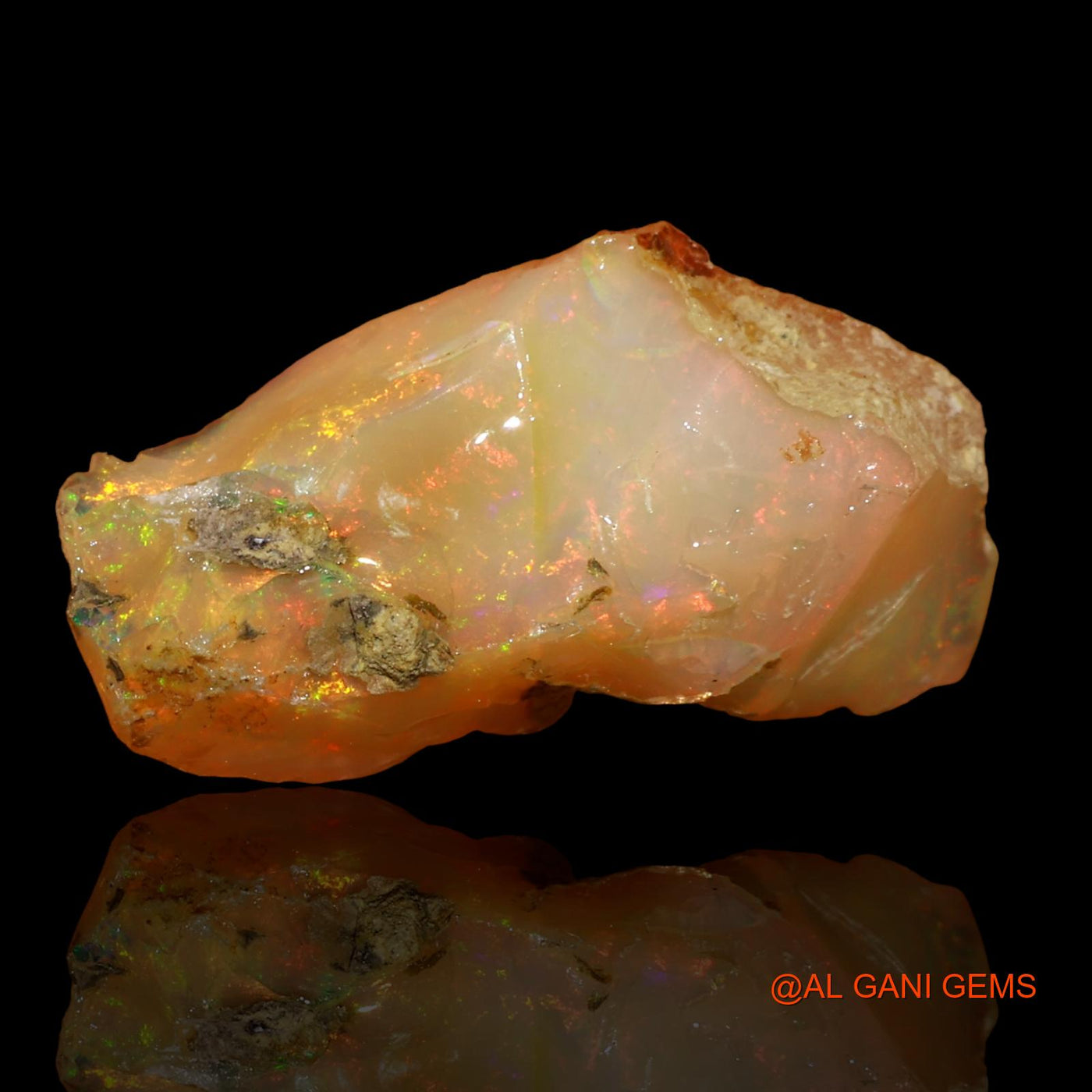 8.00 Cts Natural Ethiopian Fire Opal Loose Gemstone Fancy Rough 20x10x10 mm E-35