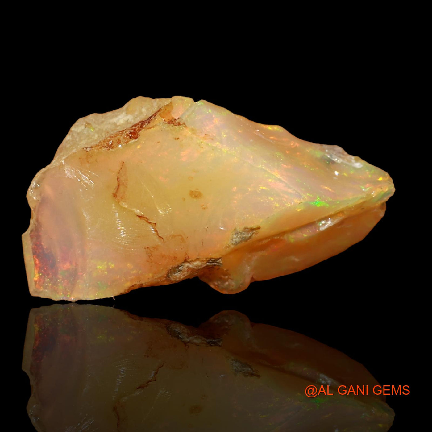 8.00 Cts Natural Ethiopian Fire Opal Loose Gemstone Fancy Rough 20x10x10 mm E-35