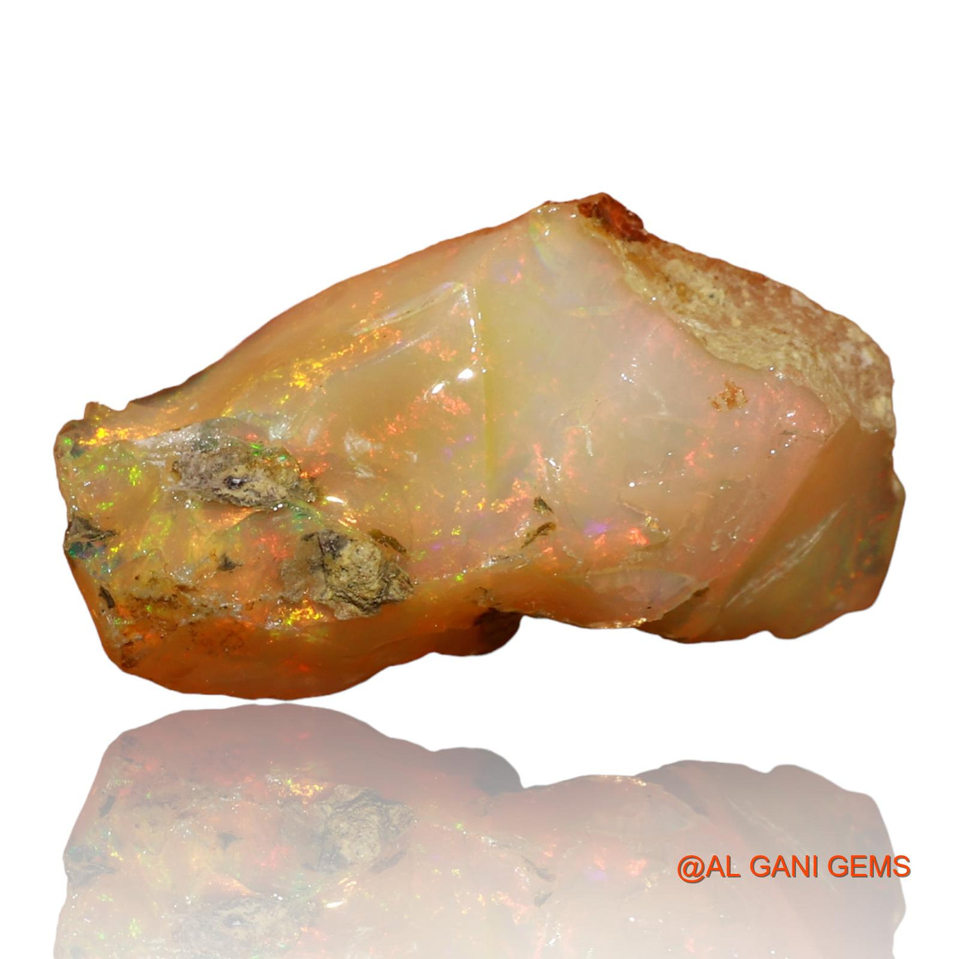 8.00 Cts Natural Ethiopian Fire Opal Loose Gemstone Fancy Rough 20x10x10 mm E-35