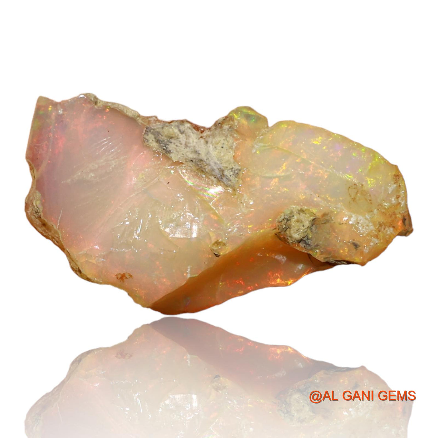 8.00 Cts Natural Ethiopian Fire Opal Loose Gemstone Fancy Rough 20x10x10 mm E-35
