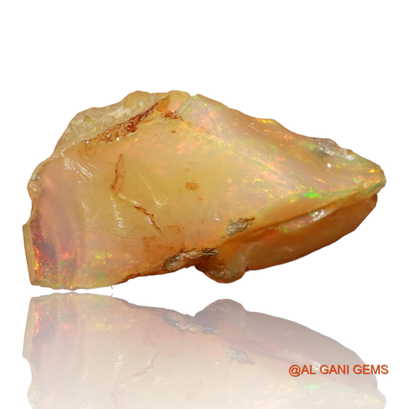 8.00 Cts Natural Ethiopian Fire Opal Loose Gemstone Fancy Rough 20x10x10 mm E-35
