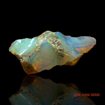 Natural Fire Opal Gemstone 3.00 Cts Loose Fancy Rough From Ethiopia 19x9x7 mm E-362