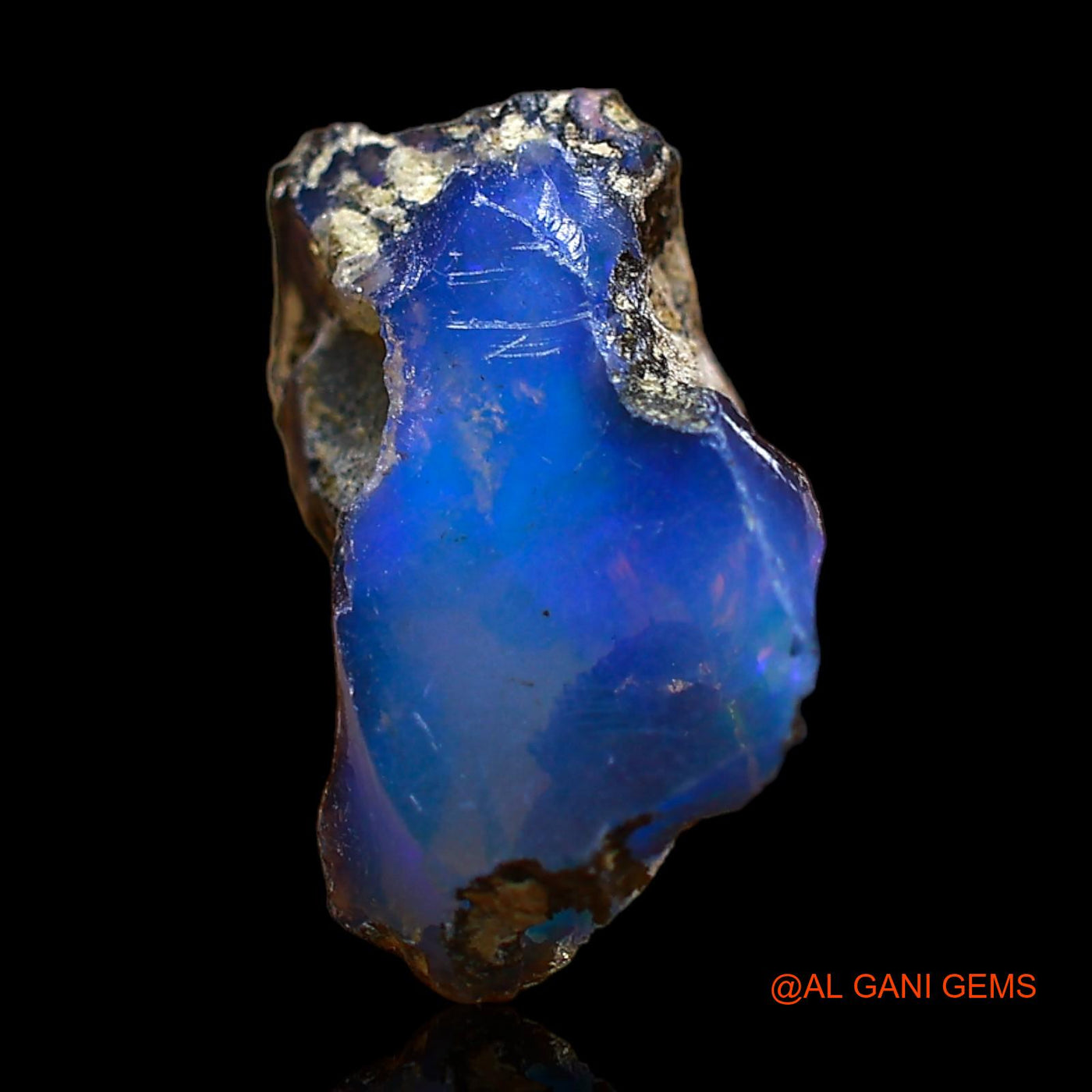 Natural Fire Opal Gemstone 5.00 Cts Loose Fancy Rough From Ethiopia 15x12x8 mm E-365