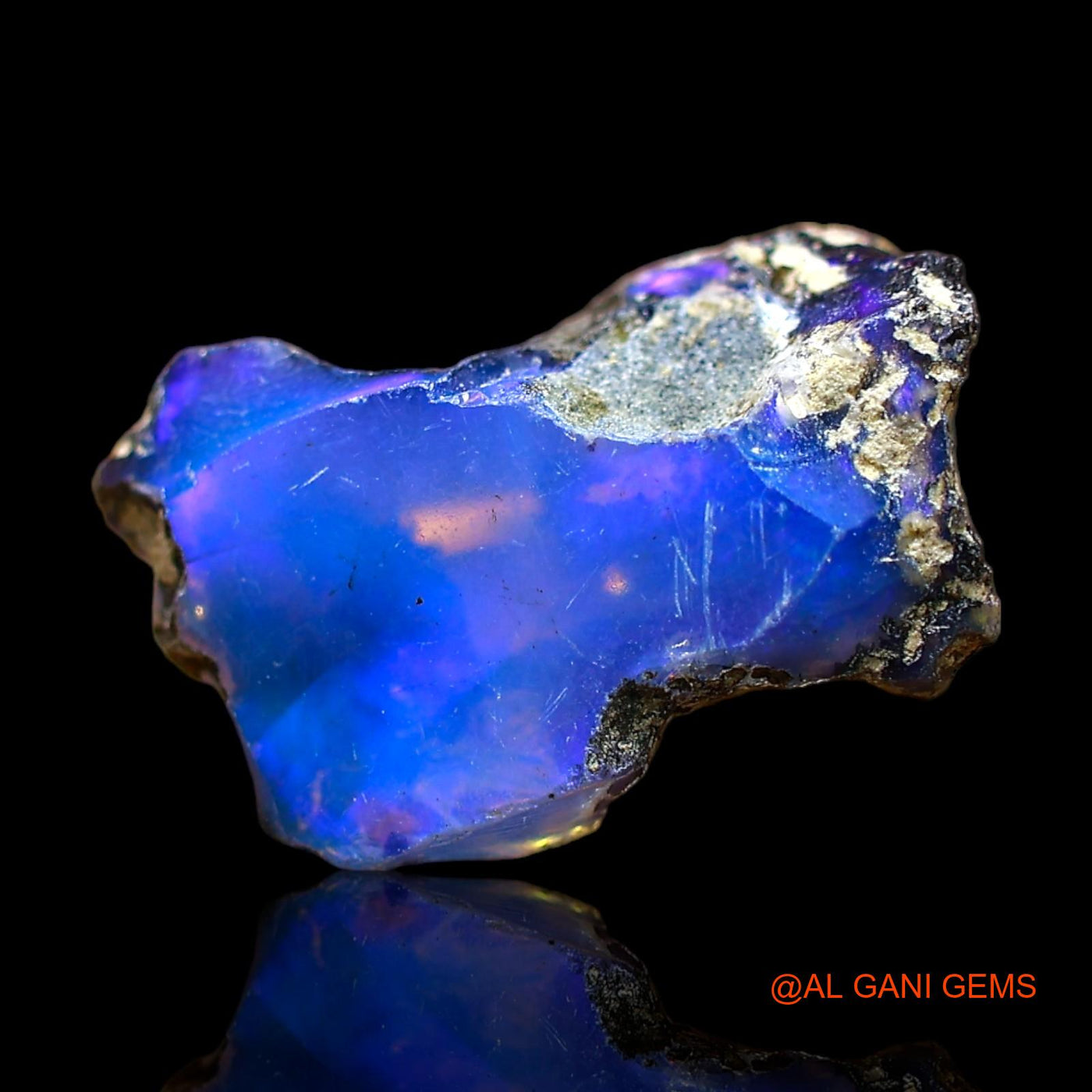 Natural Fire Opal Gemstone 5.00 Cts Loose Fancy Rough From Ethiopia 15x12x8 mm E-365