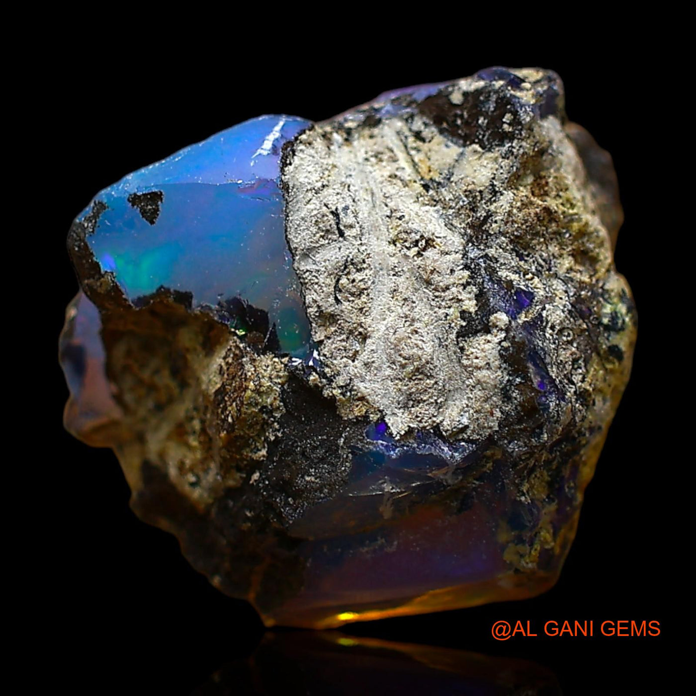 Natural Fire Opal Gemstone 5.00 Cts Loose Fancy Rough From Ethiopia 15x12x8 mm E-365