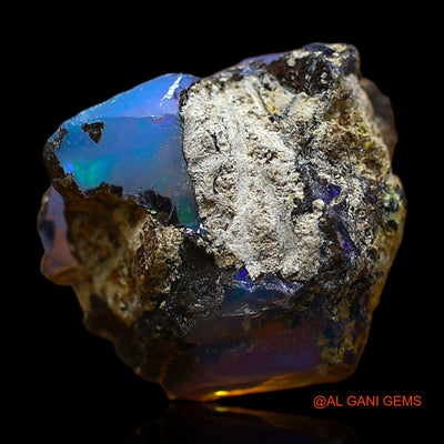 Natural Fire Opal Gemstone 5.00 Cts Loose Fancy Rough From Ethiopia 15x12x8 mm E-365