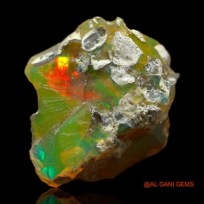 Natural Untreated Fire Opal Loose Gemstone Fancy Rough From Ethiopia 5.00 Cts 13x12x8 mm E-369
