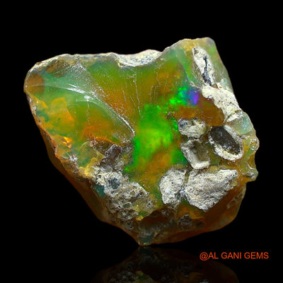 Natural Untreated Fire Opal Loose Gemstone Fancy Rough From Ethiopia 5.00 Cts 13x12x8 mm E-369