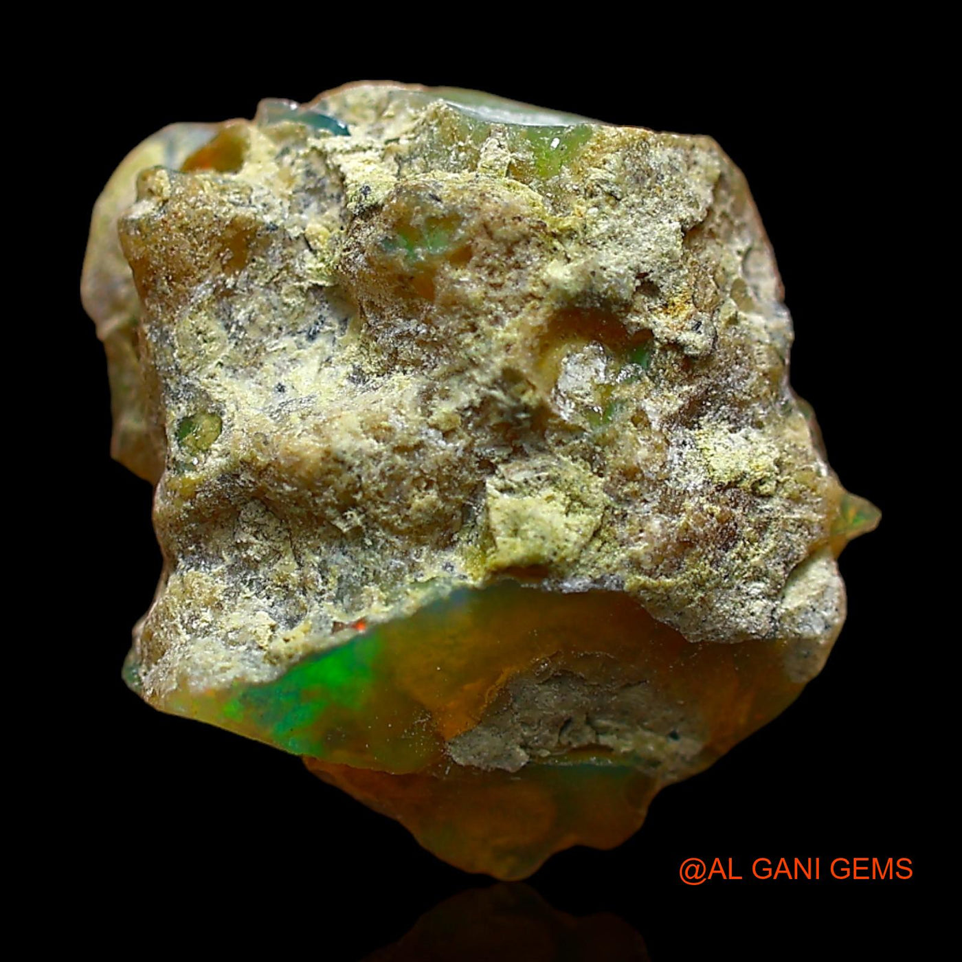 Natural Untreated Fire Opal Loose Gemstone Fancy Rough From Ethiopia 5.00 Cts 13x12x8 mm E-369