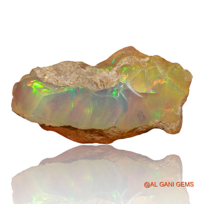 Natural Fire Opal Gemstone 5.00 Cts Loose Fancy Rough From Ethiopia 19x9x6 mm E-36