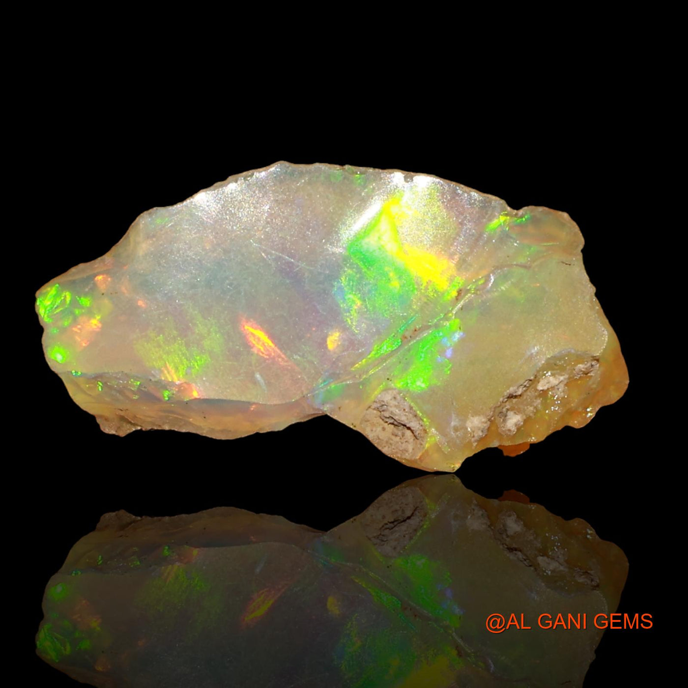 Natural Fire Opal Gemstone 5.00 Cts Loose Fancy Rough From Ethiopia 19x9x6 mm E-36
