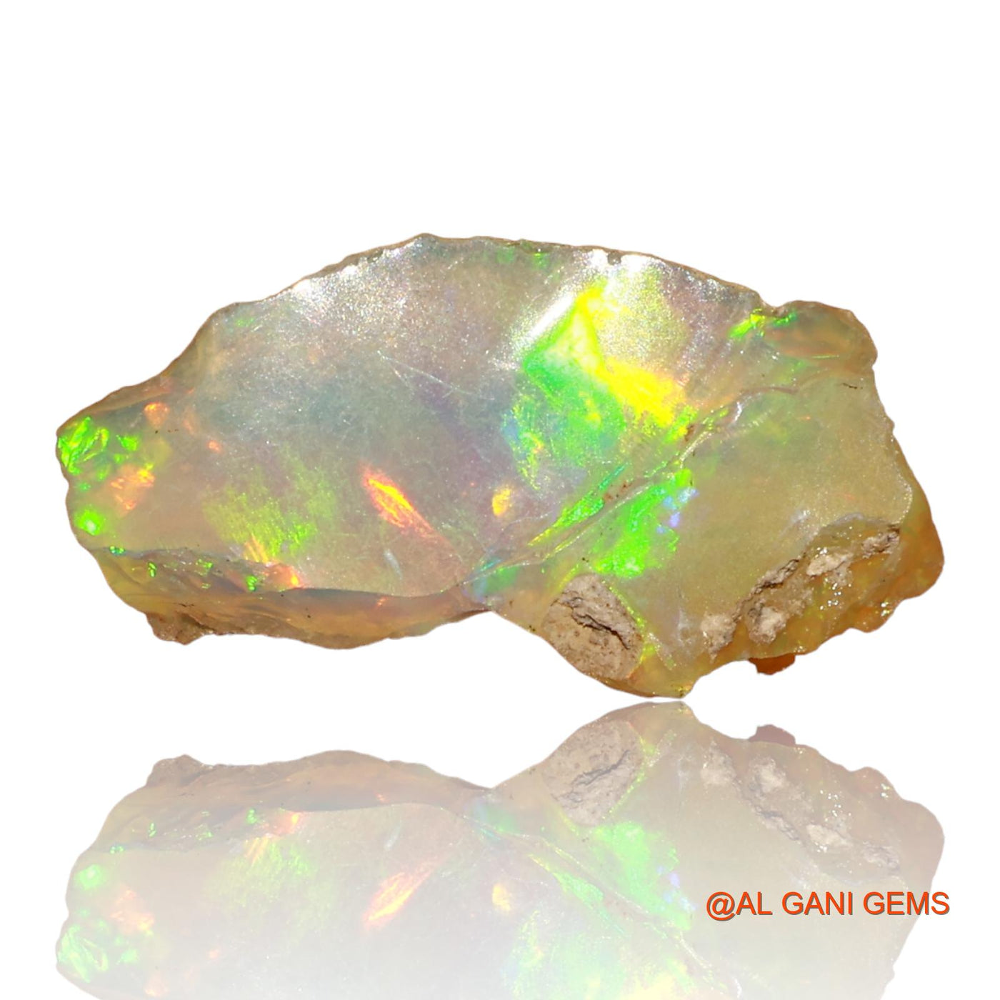 Natural Fire Opal Gemstone 5.00 Cts Loose Fancy Rough From Ethiopia 19x9x6 mm E-36