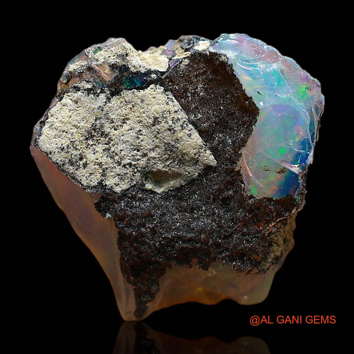 2.00 Cts Unheated Ethiopian Fire Opal Loose Gemstone Fancy Rough Natural 13x12x4 mm E-371