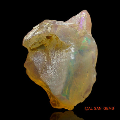 Natural Fire Opal Gemstone 2.00 Cts Loose Fancy Rough From Ethiopia 14x12x5 mm E-372