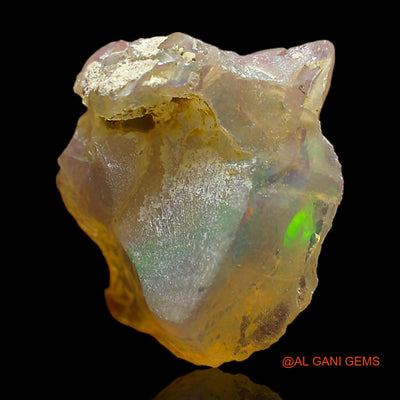 Natural Fire Opal Gemstone 2.00 Cts Loose Fancy Rough From Ethiopia 14x12x5 mm E-372