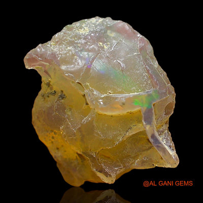 Natural Fire Opal Gemstone 2.00 Cts Loose Fancy Rough From Ethiopia 14x12x5 mm E-372