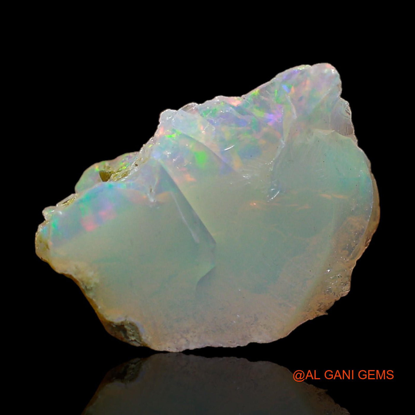 Natural Untreated Fire Opal Loose Gemstone Fancy Rough From Ethiopia 2.00 Cts 14x10x5 mm E-374