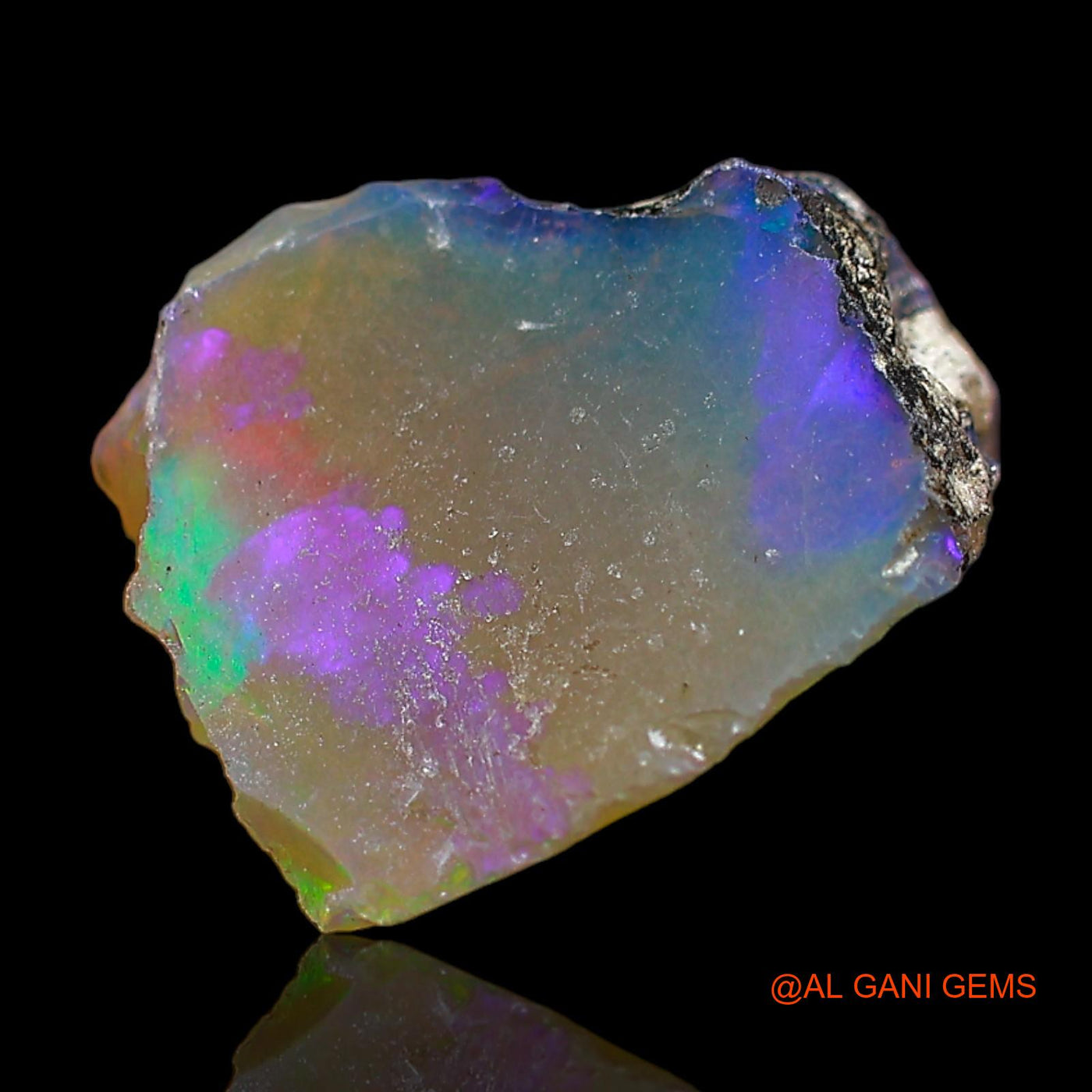 4.00 Cts Unheated Ethiopian Fire Opal Loose Gemstone Fancy Rough Natural 12x11x8 mm E-375