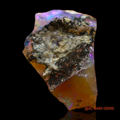 4.00 Cts Unheated Ethiopian Fire Opal Loose Gemstone Fancy Rough Natural 12x11x8 mm E-375