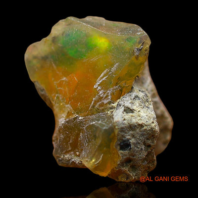 Natural Fire Opal Gemstone 4.00 Cts Loose Fancy Rough From Ethiopia 13x10x8 mm E-376