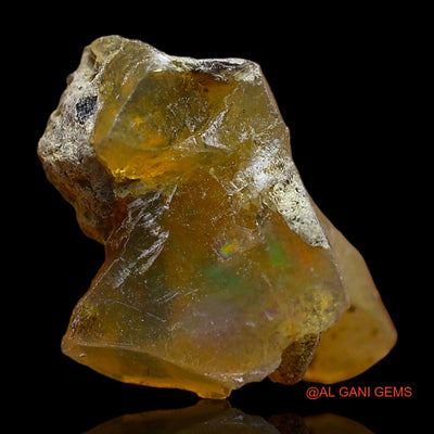 Natural Fire Opal Gemstone 4.00 Cts Loose Fancy Rough From Ethiopia 13x10x8 mm E-376