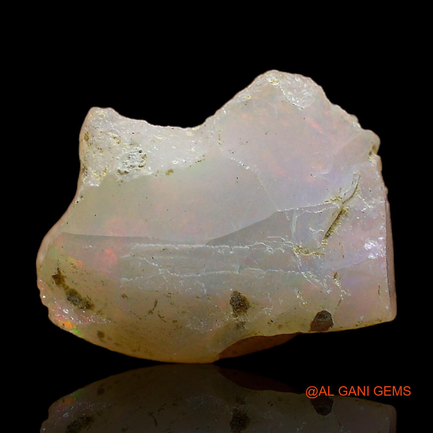 Natural Untreated Fire Opal Loose Gemstone Fancy Rough From Ethiopia 4.00 Cts 14x13x7 mm E-377