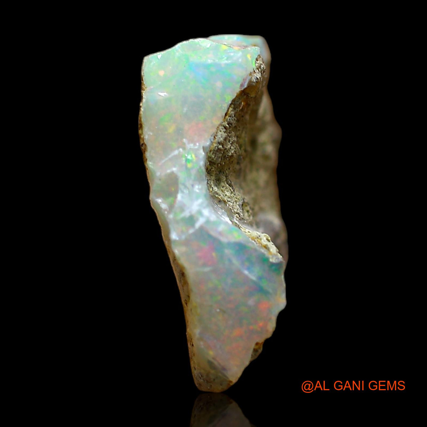 3.00 Cts Natural Ethiopian Fire Opal Loose Gemstone Fancy Rough 14x12x4 mm E-378